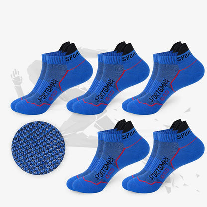 5 Pairs sport Socks High Quality Men's Summer Man Short Socks Breathable Ankle Socks Cotton Black Thin Cut Run Men Socks EUR40-44 CHINA