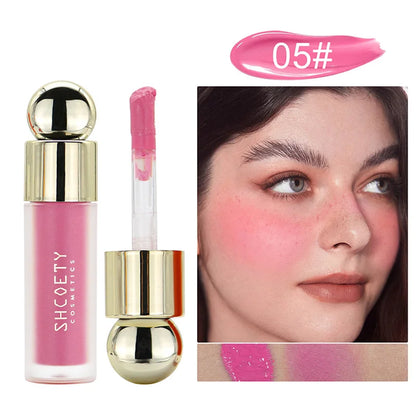 New Liquid Cheek Blush Facial Nourishing Blusher Gel Cream Multi-purpose For Eyes Lips Makeup Blush Stick Cosmetics With Sponge New 05