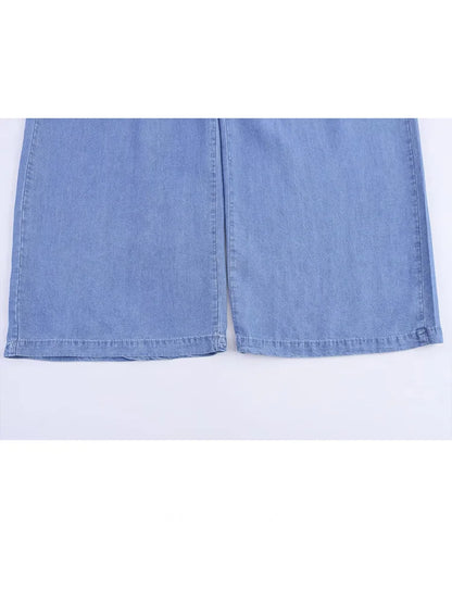 HH Women Solid Pant Sets Short Sleeves Bow Single-breasted Turn-Down Collar Shirts+Autumn Elastic Waist Pockets Wide Leg Pants Badiee Stylez