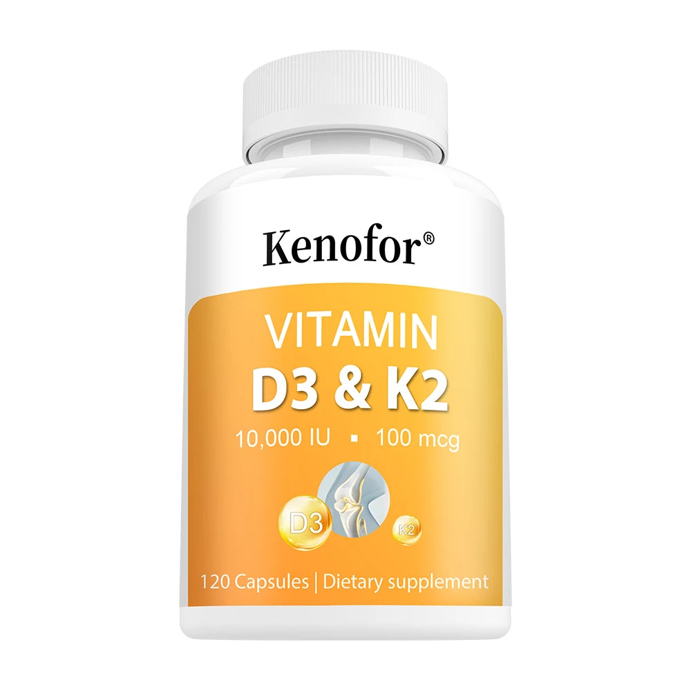 Vitamin D3 K2 Capsules - B6, Zinc, Vitamin D3 10000 IU and Vitamin K2 MK7 for Heart, Bone, Joint, Muscle and Immune Health 120count United States