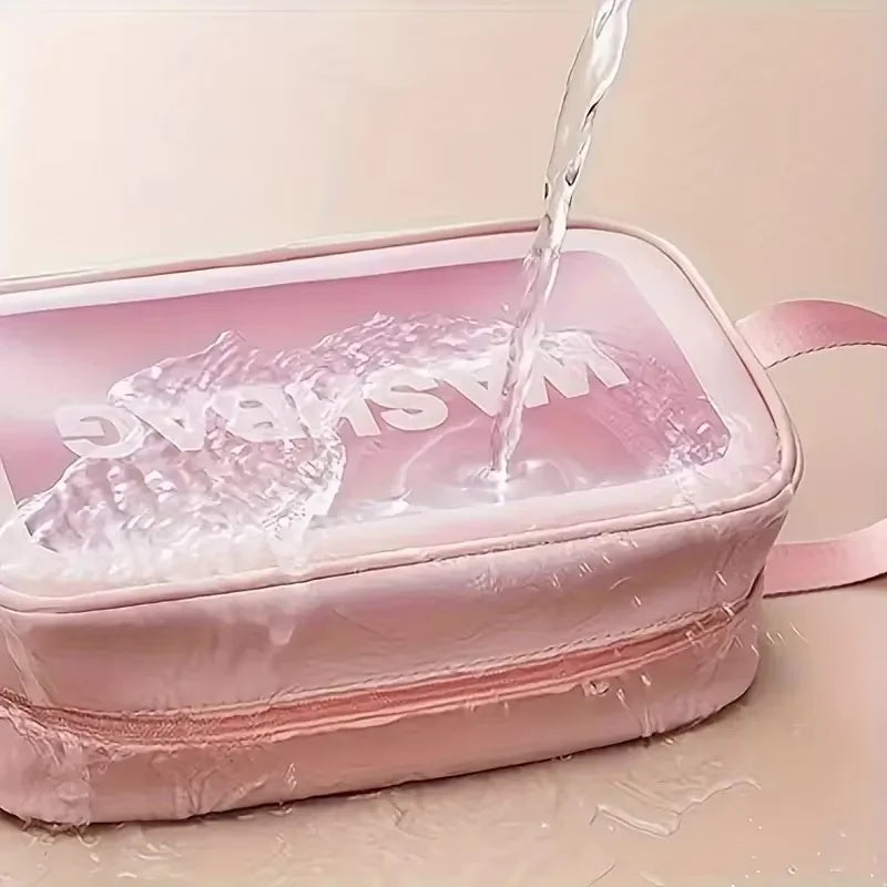 7-piece makeup and face wash beauty set, including 3 headband sets, 1 cosmetic bag, 2 face wash brushes and 1 powder puff Badiee Stylez