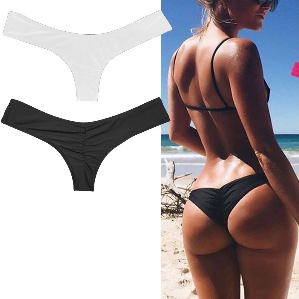 Bikinis Sexy Women Bikini Brazilian Cheeky Bottom Thong V Swimwear Swimsuit Panties Briefs 비키니 Bikini Bottom купальник ビキニ بيكين