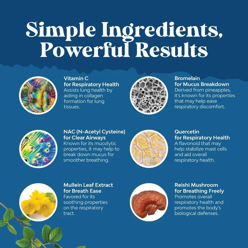 Vitamin C Supplement, Turmeric Root, Cordyceps Extract, Respiratory Supplement, Sinus Immune Support, 60 Capsules