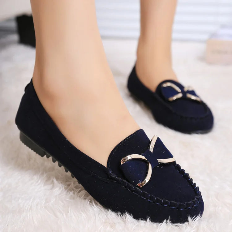 Women's Flat Shoes Fashion Casual Lofers 2023 Ladies Elegant Butterfly-Knot Comfortable Shoes Women Soft Classic Office Shoes