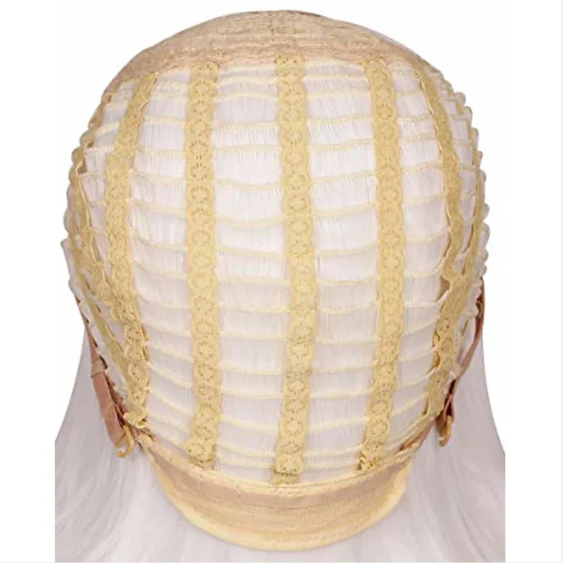 HAIRJOY Women Short Straight White Bob Wig with Bangs Synthetic Hair for Daily Party Cosplay Halloween