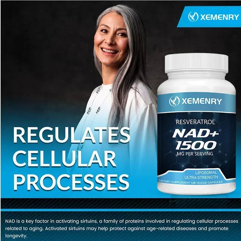 NAD + Resveratrol - Anti aging, Boost Energy, Cell Repair and Skin Health