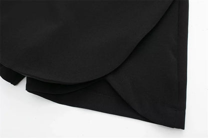 MUJER 2025 Black Mini Skirt Shorts Woman Fashion Asymmetric Skort For Women High Waist Short Skirts Woman Summer Casual Shorts