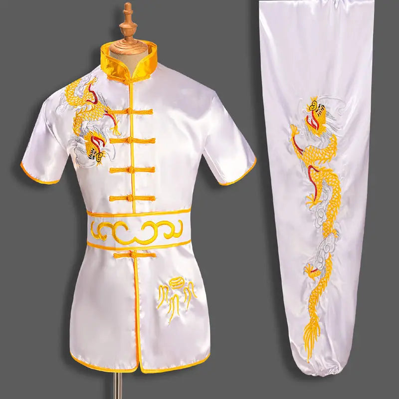 Men Women Chinese Traditional Dragon Wushu Uniform Kung Fu Clothing Set Martial Arts Uniform Tai Chi Kleding Taoist Shaolin Badiee Stylez