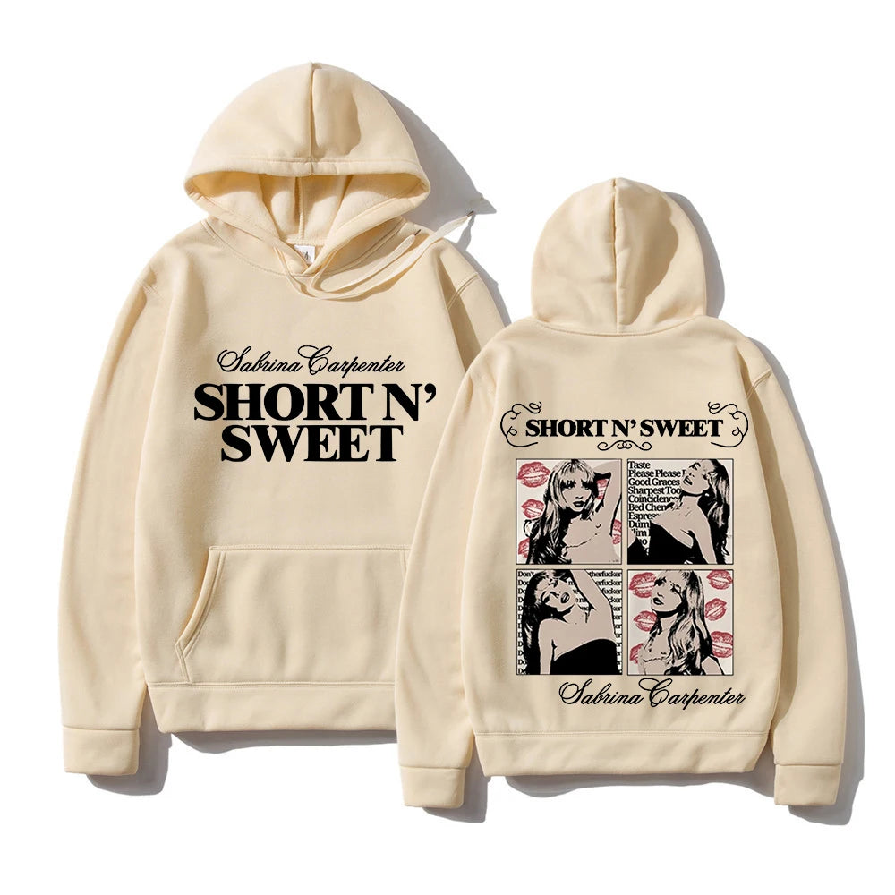 Sabrina Carpenter Short N' Sweet Hoodie Men Streetwear Aesthetic Casual Hoodies Unisex Autumn Winter Harajuku Hooded Sweatshirts 53984-Hoodie-2