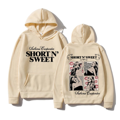 Sabrina Carpenter Short N' Sweet Hoodie Men Streetwear Aesthetic Casual Hoodies Unisex Autumn Winter Harajuku Hooded Sweatshirts 53984-Hoodie-2