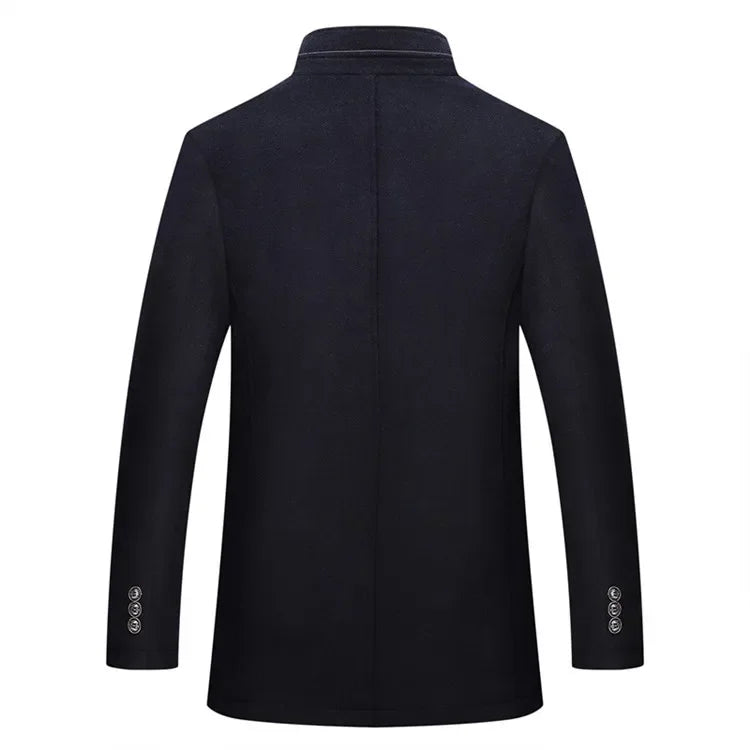 Slim Adjustable Vest Parkas Men Fashion Autumn Clothing Windproof Woolen Male Business Coat Men Brand Winter Warm Jacket Parkas