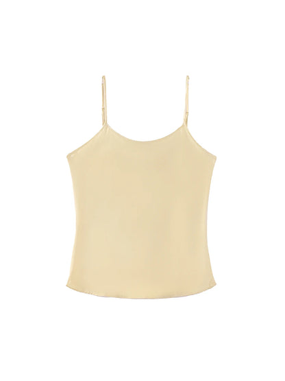 SuyaDream, Women 100%Real Silk Camisoles, 19MM, Solid Cozy Camis, 2024 Spring Summer Basic T shirts, White, Pink, Beige Champagne