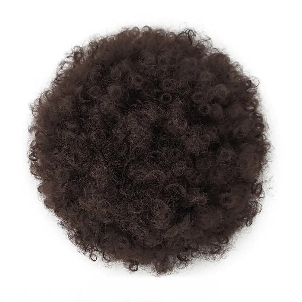 Synthetic Large Afro Puff Drawstring Ponytail Kinky Curly Bun HairPiece African American Clip in Updo Extensions for Black Women