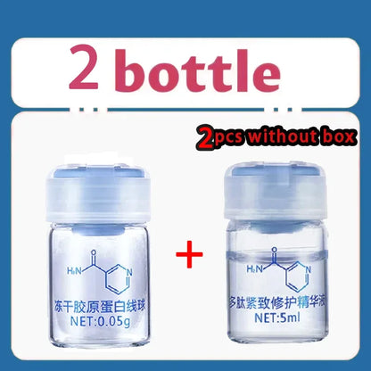 Korea Facial Hydrolyzed Silk Protein Collagen Thread Ball Serum Moisturiz Hydration Lifting Firm Fine lines Essence SkinCare 2bottle(without box)