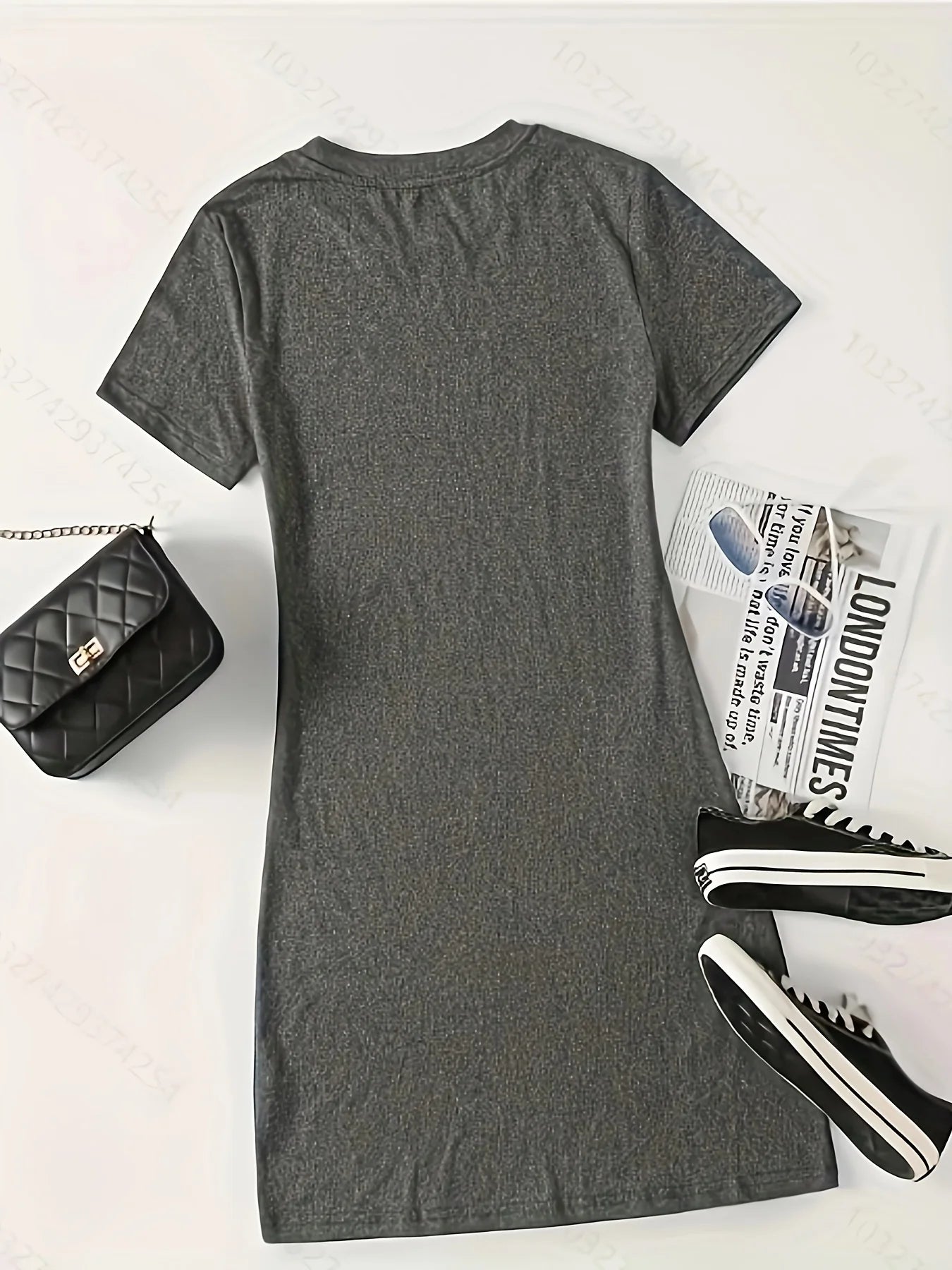 Plus Size Women's New Flag Printed Round Neck Dress Short Sleeve Casual Dress For Summer Women's Breathable Clothing