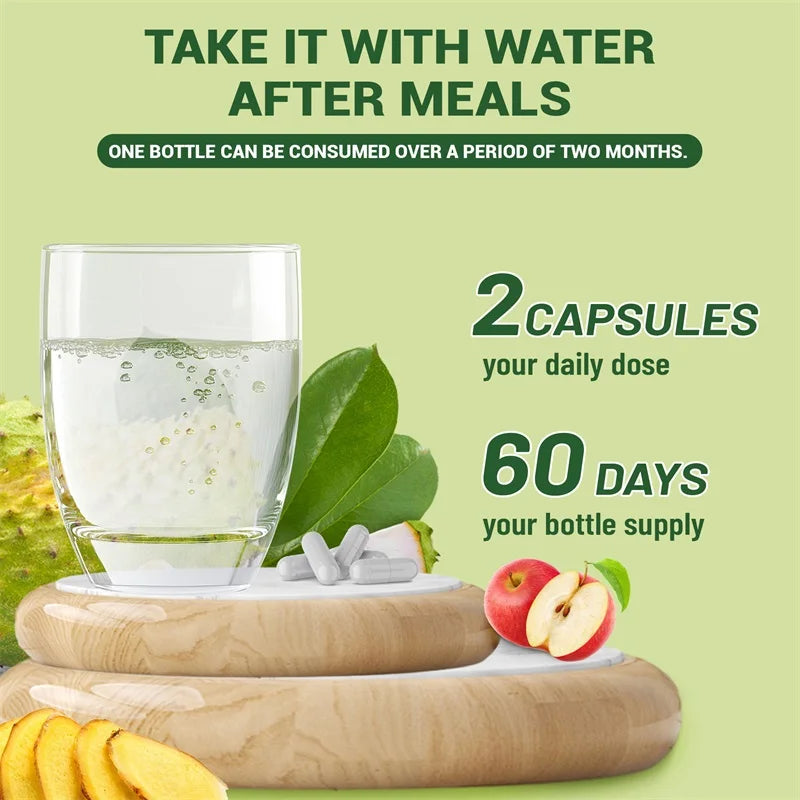 24-In-1 Soursop Supplement - Improve Skin Health, Anti-oxidation, Promote Digestion, Intestinal Detoxification