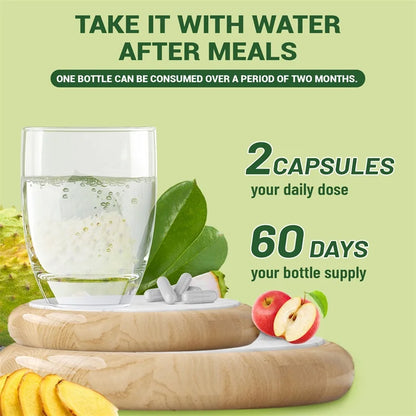 24-In-1 Soursop Supplement - Improve Skin Health, Anti-oxidation, Promote Digestion, Intestinal Detoxification