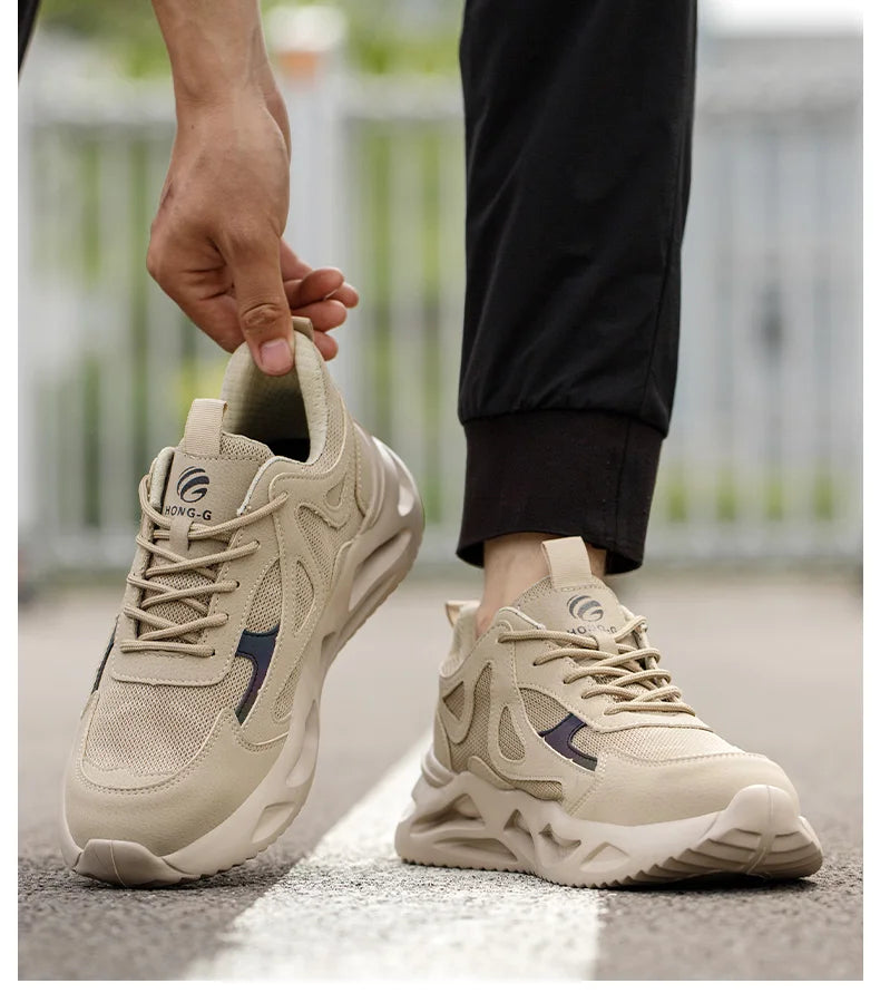 Lightweight Safety Shoes Men Women Work Shoes Steel Toe Cap Working Boots Sneakers Man Women Breathable Shoes Tactical Boots - Badiee Stylez