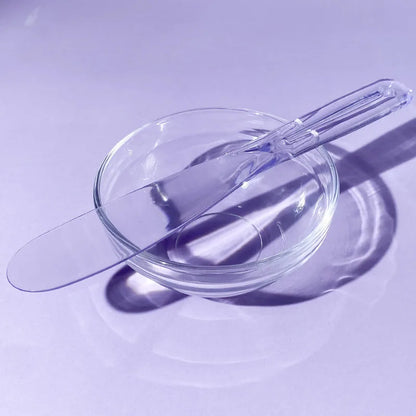 Skin Care DIY Mask Set Clear Rod Mud Mixing Bowl Spoon Set Soft Applicator Brushes for Face Deep Cleaning Portable Beauty Tools Set L-2pcs