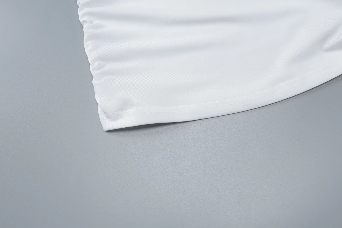 Hugcitar V Neck Solid Ruched Sexy Slim Y2K Crop Tank Top Summer Women Fashion Casual New Clothes Streetwear Beach Vacation