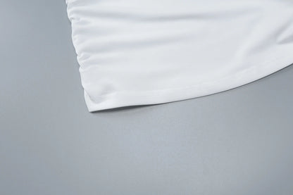 Hugcitar V Neck Solid Ruched Sexy Slim Y2K Crop Tank Top Summer Women Fashion Casual New Clothes Streetwear Beach Vacation