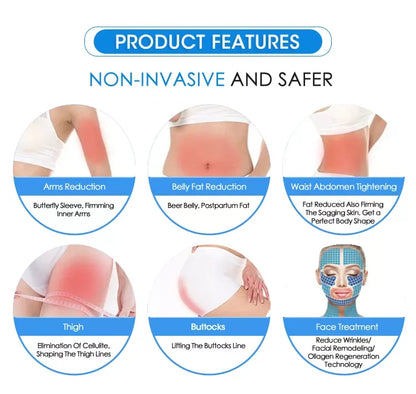 Ultra 360 Fat Reducing Machine Portable NEO Equipment Slimming Machine Ultrasonic Cellulite Wrinkle Removal Face Lift 2 Handles