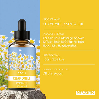 30ml/60ml/100ml chamomile essential oil is suitable for facial hydration, moisturizing, hair care, skin care, and perfume making - Badiee Stylez