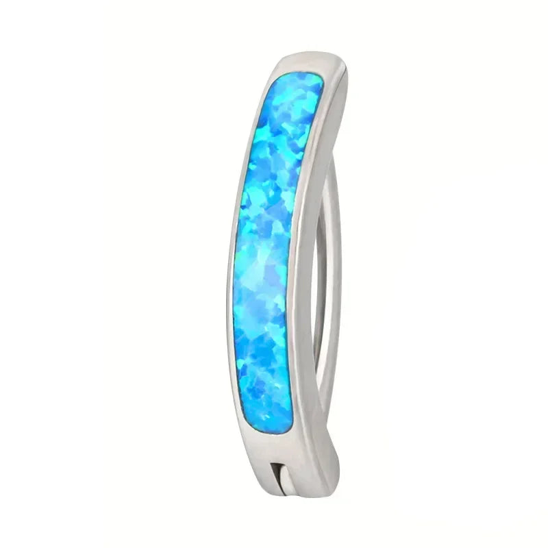 ASTM F136 Titanium PIERC Reverse Curved Clicker Navel Barbell Shiny CZ Sexy Belly Button Rings Bellybutton Sexy Piercing Jewelry TB-1265 OP05 CHINA