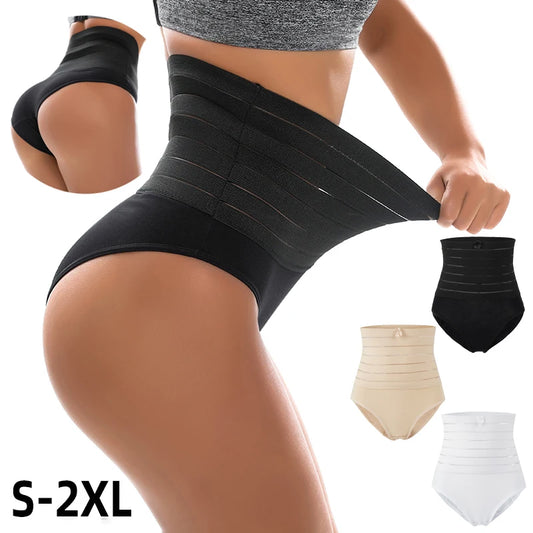 Postpartum Belly Band Abdominal Compression Slimming High Waist Shaping Panty Breathable Body Shaper Butt Lifter Seamless Panty White S