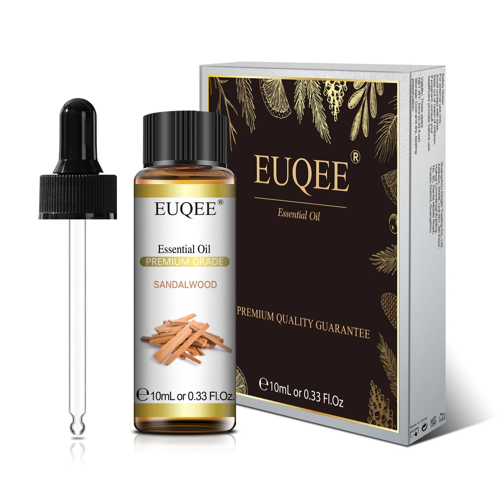 EUQEE 10ml Natural Plant Essential Oil with Dropper For Diffuser Humidifier Lavender Jasmine Eucalyptus Vanilla Essential Oils - Badiee Stylez