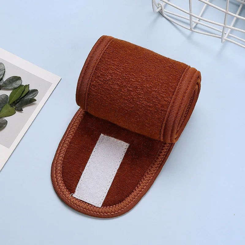 Hot Sale Soft Toweling Headbands for Face Washing Bath Makeup Hair Band for Women Adjustable SPA Headband Cosmetic Headband coffee Size fits all