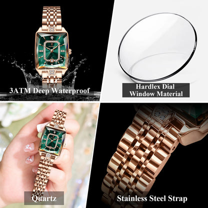 POEDAGAR Luxury Watch For Woman Waterproof Calendar High Quality Ladies Watch Stainless Steel Quartz Women's Watches Elegant+Box
