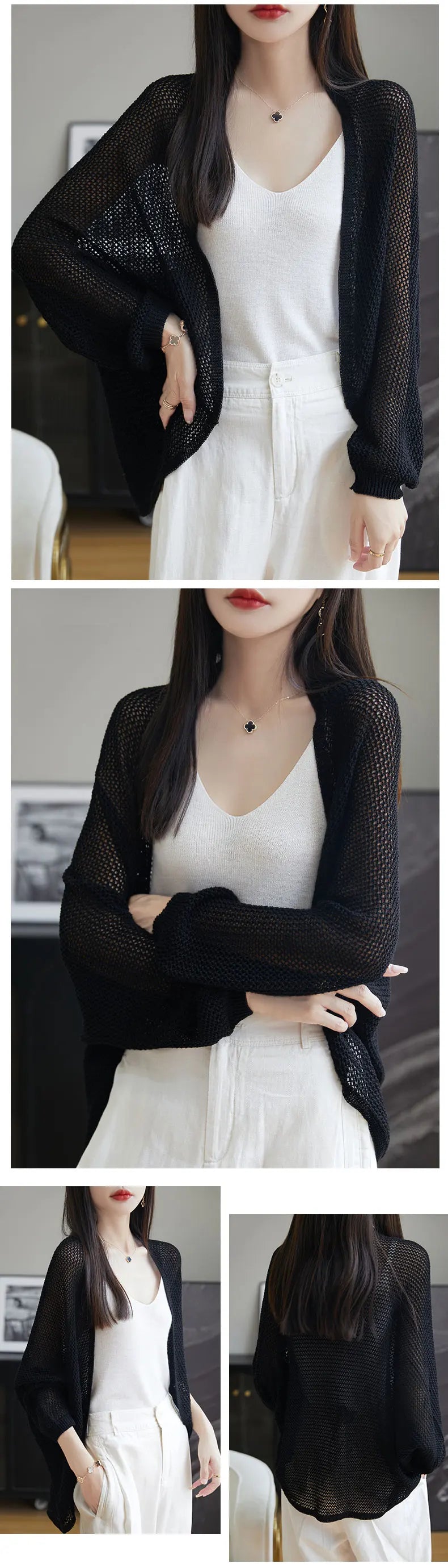 2025 New Hollow Out Loose Knit Cardigan Women Openwork Linen Shawl Summer Kimono Style Unique Cape Shawl Sweater Shrug Top