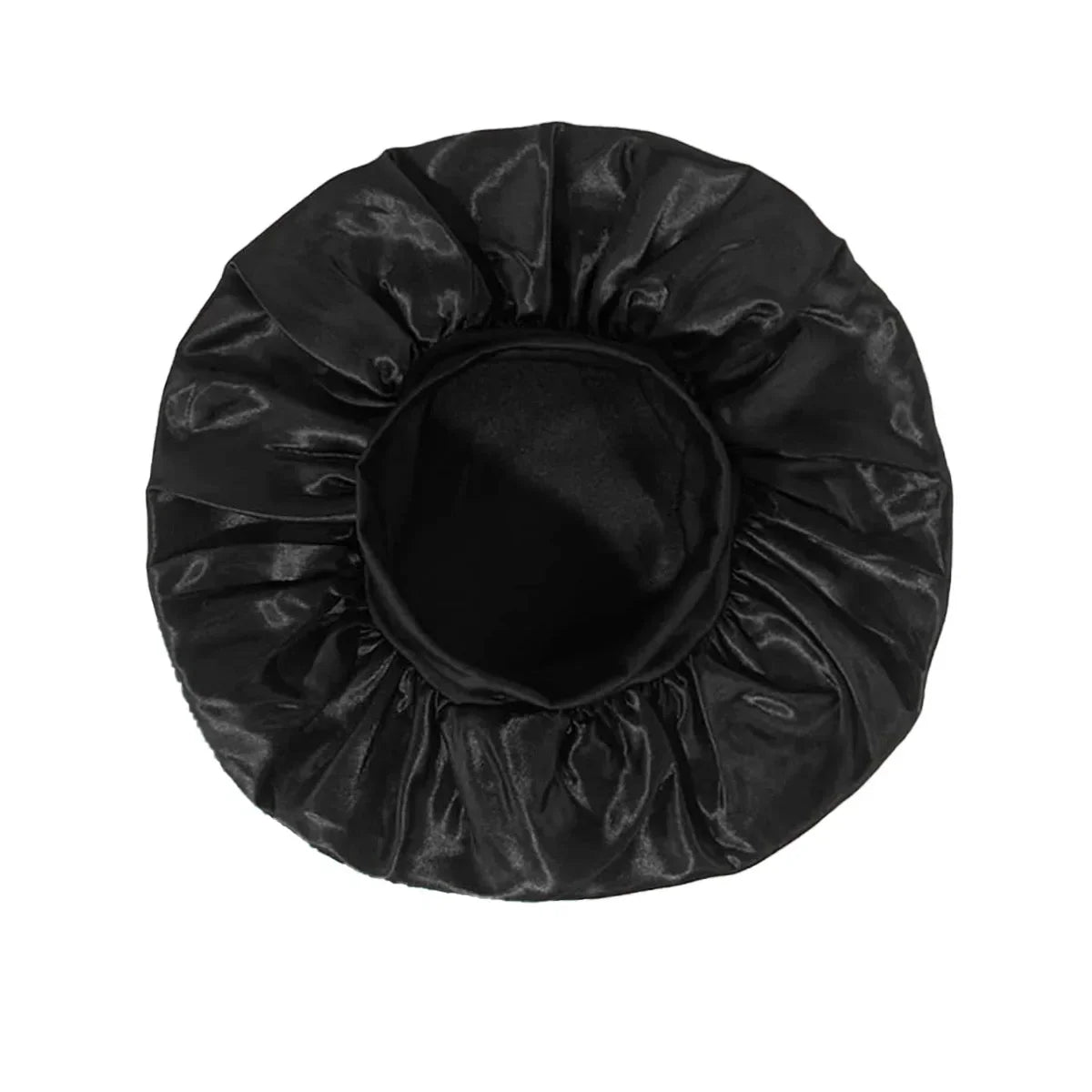 Women Satin Bonnet Hair Bonnet for Sleeping Hair Care Silk Bonnets Solid Wide-brimmed Sleeping Hat with Elastic Soft Band Badiee Stylez