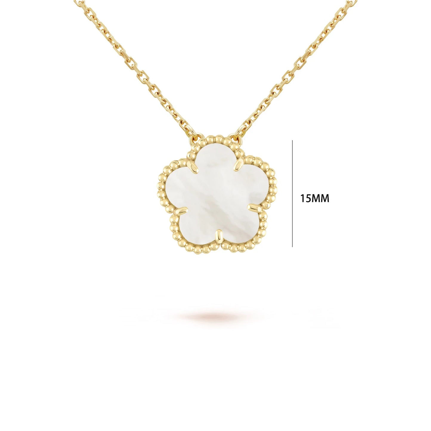 7 colors classic simple five-leaf flower pendant necklace natural stones clover Choker Chain for women party daily wear jewelry 1