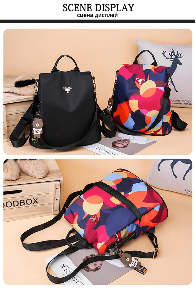 Fashion Backpack Women Oxford Cloth Shoulder Bag 2024 School Bags For Teenage Girls Light Ladies Travel Bagpack Mochila Feminina