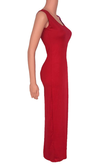 Sexy Solid Color Slim Bodycon Long Maxi Dress Women Elegant Sleeveless Skinny Dress Club Party Vestidos Badiee Stylez