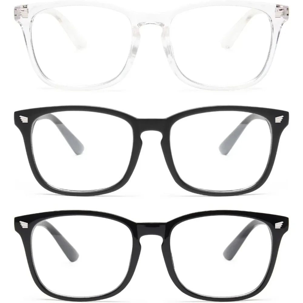 Stylish Blue Light Glasses for Woman - Computer Glasses 99% Blue Light Blocking - Lightweight TR90 Frames - 3 pack Badiee Stylez