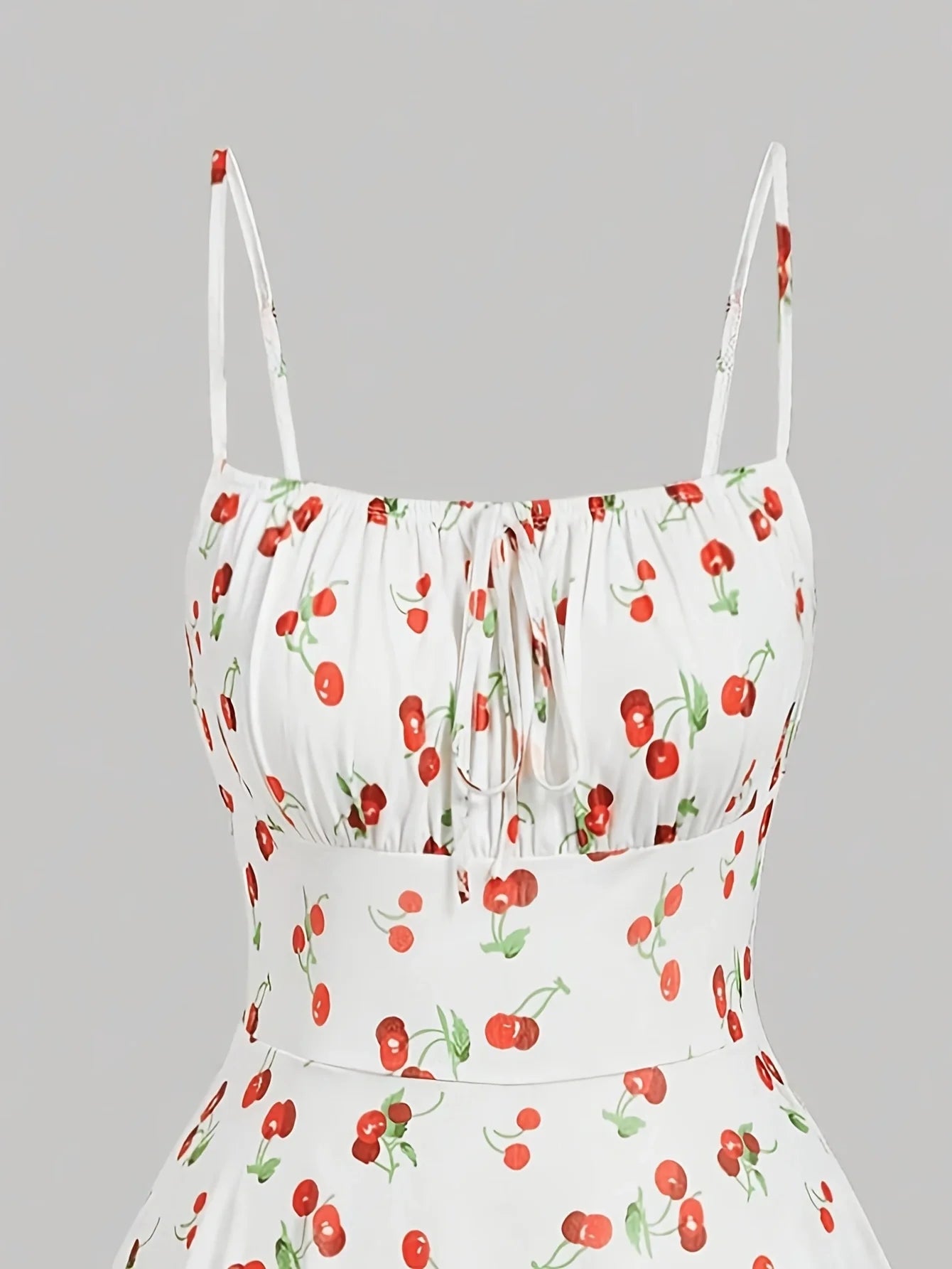 Cherry Printed Vintage Summer Dresses Y2kWomen Swing Robe Party Dress 2025 New Casual Vestidos Sexy Strapless A-Line Sundresses