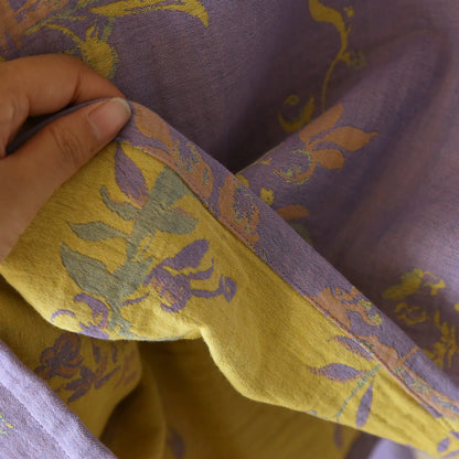 Women's Retro Long-sleeved Trousers Loungewear Set Yarn-dyed Double-sided Jacquard Thin Pajamas Round Neck Chinese Style Pijama