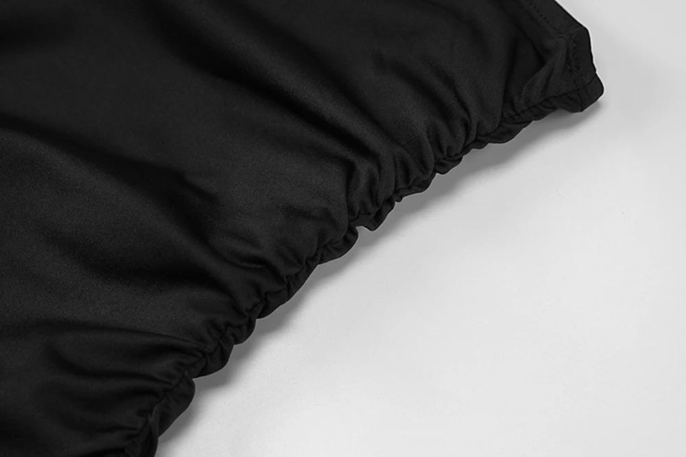 WonMiracle Elegant Strapless Dress Women Irregular Tassel 2024 Summer Trend Skinny Split Maxi Bodycon Party Dress For Women