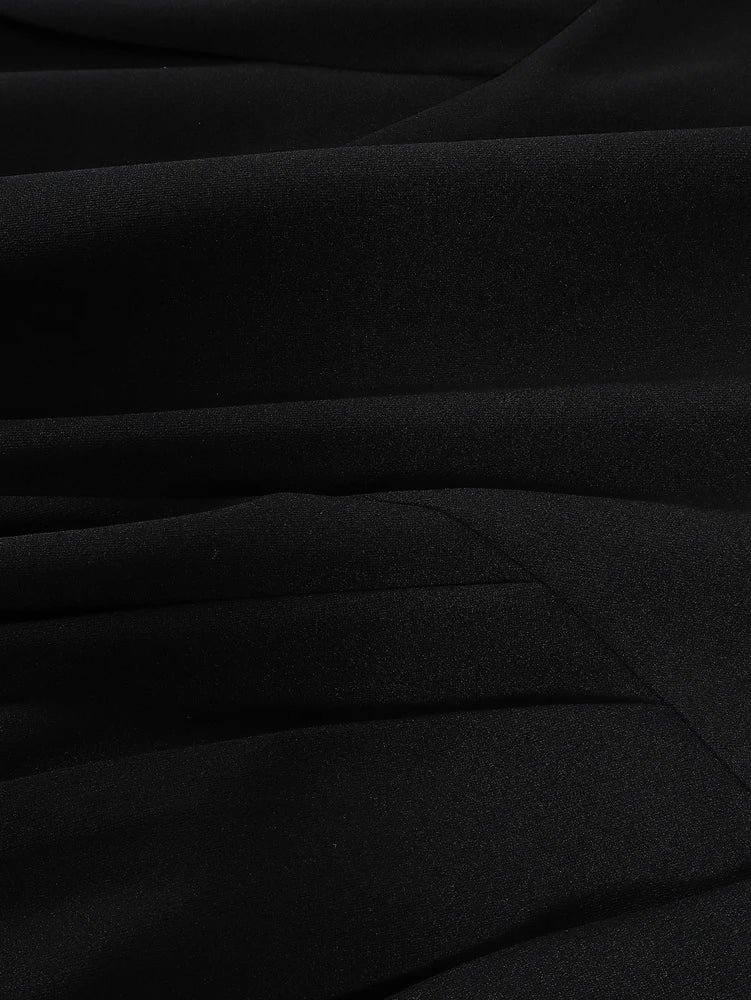 Women's Square Neck Pullover Dress, Casual Elegant Dress, Commuter Wind, Long Sleeve, Pure Color Polyester, New, 2025