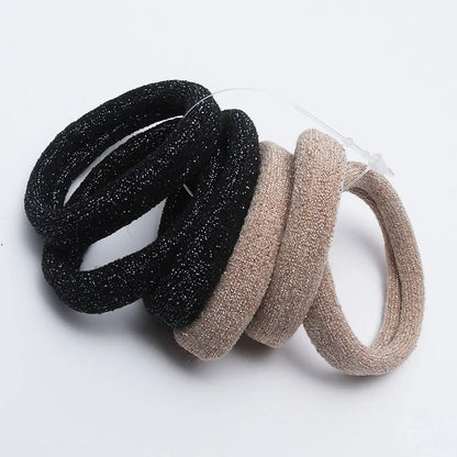 6PCS Women Glitter Hair Scrunchies Girls Elastic Hair Rubber Bands Hair Holder/Gum Hair Accessories Ponytail Hair Holders Badiee Stylez
