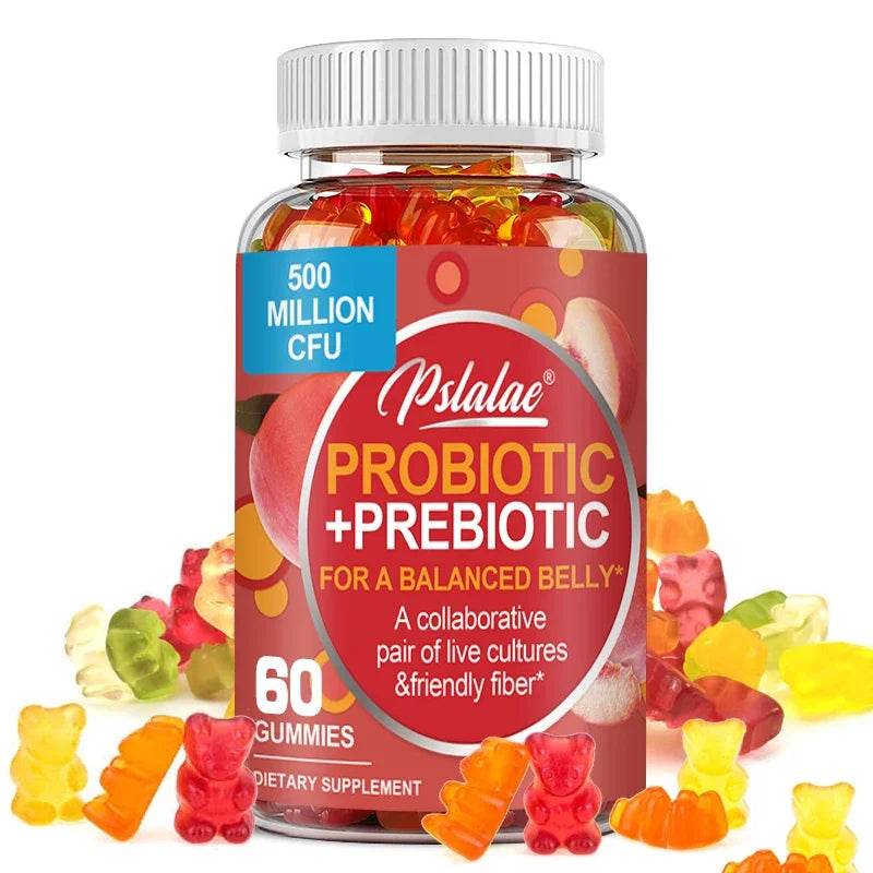 Probiotic + Prebiotic Gummies - Promote Digestive Health and Relieve Bloating Supplement