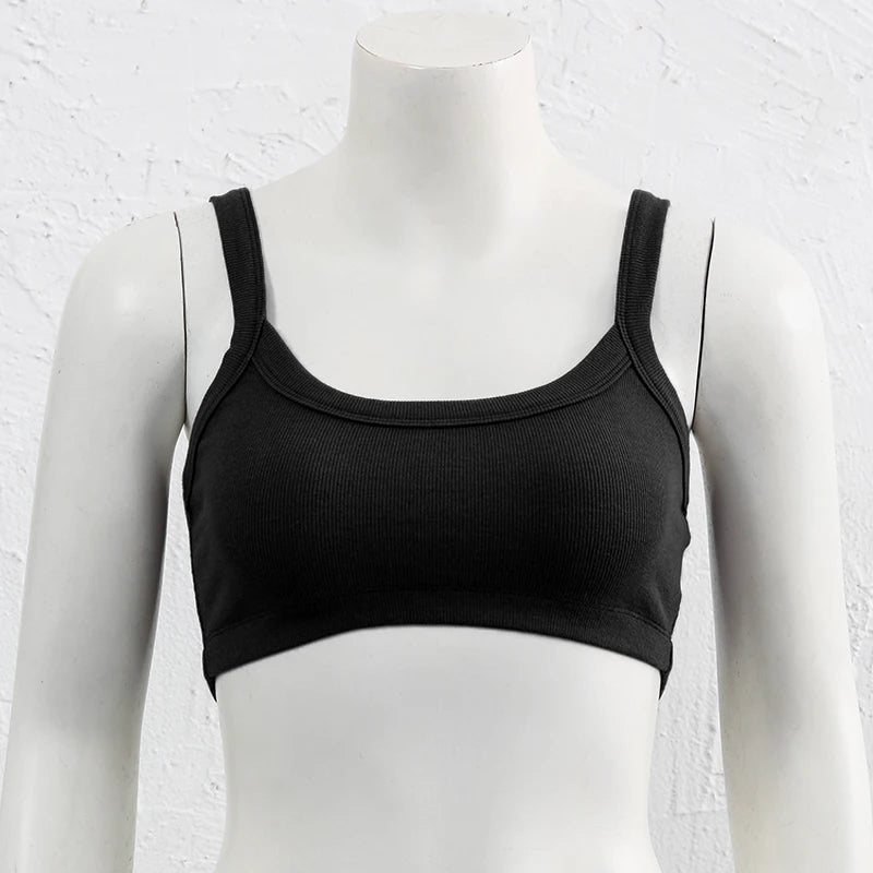 Women Sleeveless Crop Top Tank Tops Summer Sexy Casual Solid Color Streetwear Short Women's T-shirt Camisole Crop топ женский