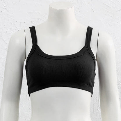 Women Sleeveless Crop Top Tank Tops Summer Sexy Casual Solid Color Streetwear Short Women's T-shirt Camisole Crop топ женский