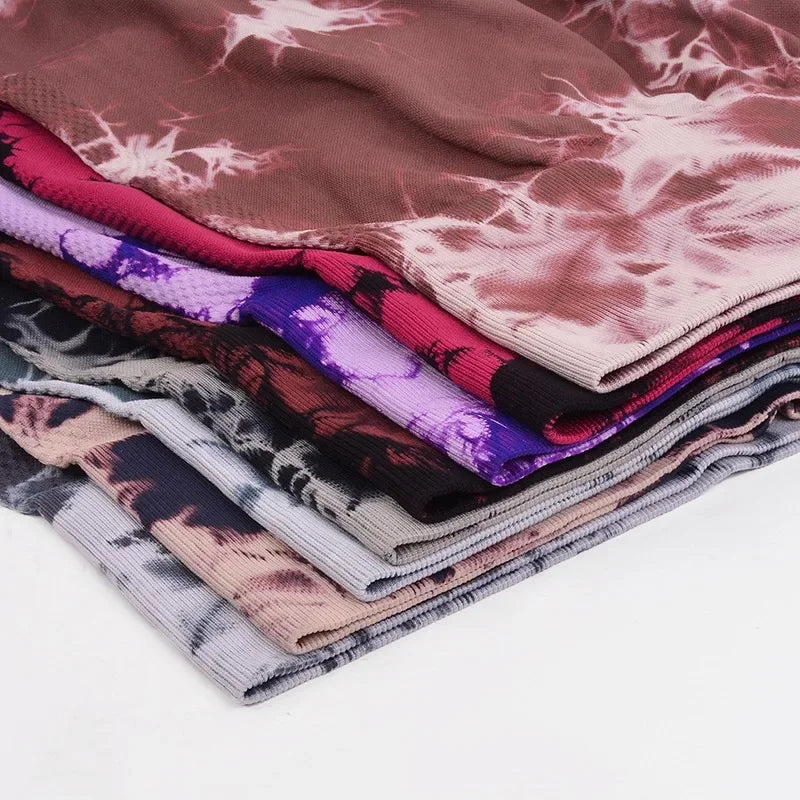 Women Tiedye Gym Leggings Seamless Mujer Push Up Booty Pants Scrunch Sports Fitness High Waist Workout Yoga Leggins Drop Ship