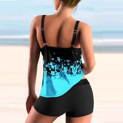 2024 Women's Sexy New Swimsuits Plus Size Printed Beachwear Summer Beach Ladies Casual Fashion Tankini Swim Wear