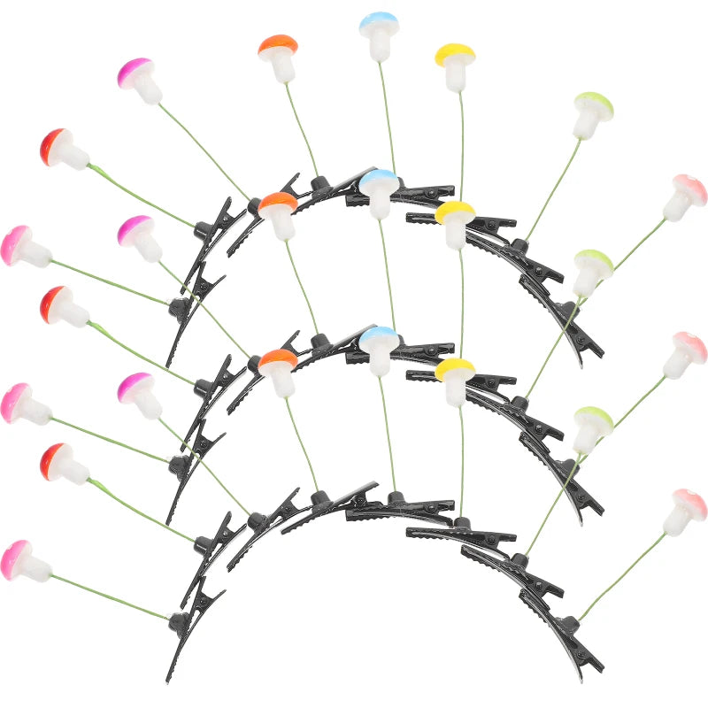 30 Pcs Accessories Mushroom Lemon Tree Hair Clip Women's Barrettes Hairclip Clips Small Plastic and Zinc Alloy