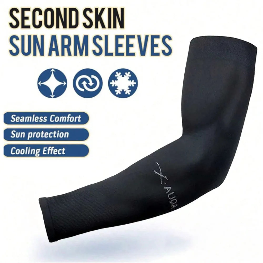 3Pairs Fashion Sun Ice Silk Sleeves Unisex Summer Sun Protection Arm Sleeves Suitable for Outdoor Riding, Driving, Fishing Badiee Stylez